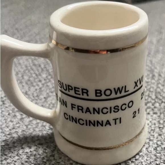 SF 49ers Super Bowl XVI Vintage Cermanic Stein Mini Mug/Shot Glass USED - Picture 4 of 4